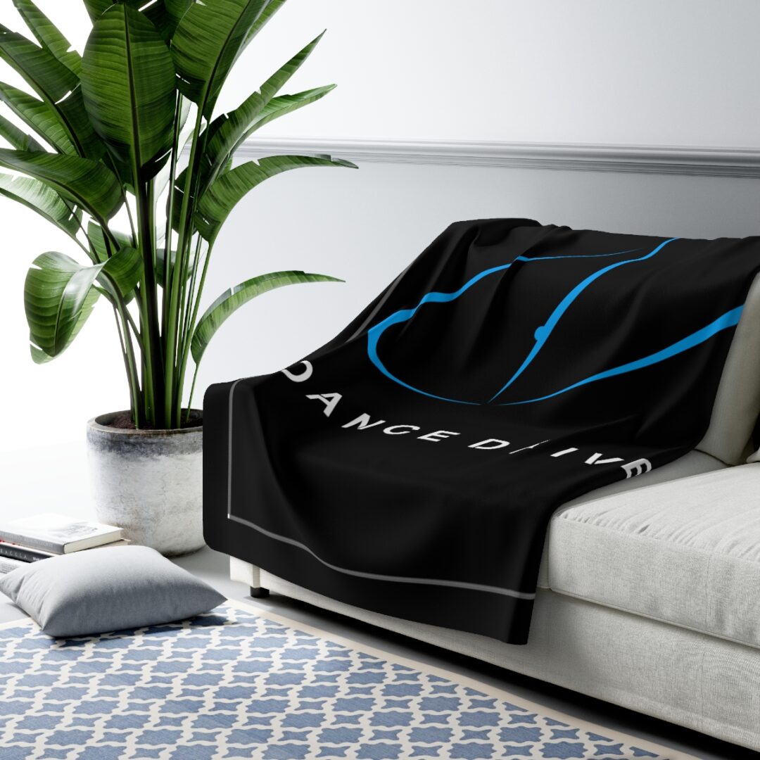 Black Logo Sherpa Fleece Blanket - Image 3